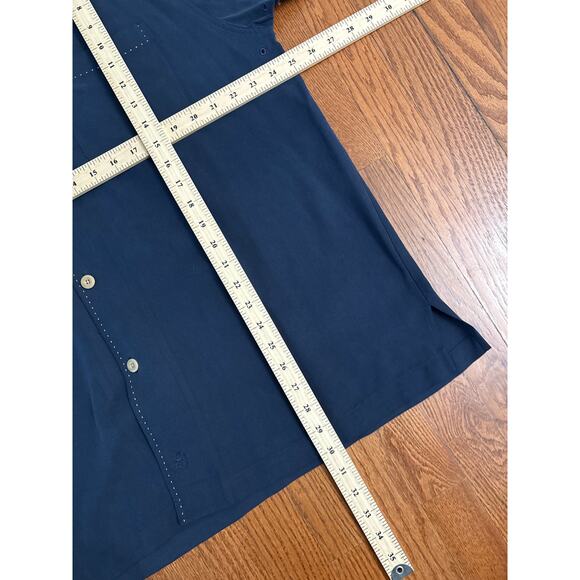 Nat Nash Sportsman's Park Embroidered 100% Silk Short Sleeve Shirt- Men's Large - Picture 7 of 7